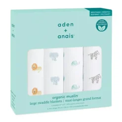 Stroller|Aden + Anais animal kingdom ORGANIC 4-pack swaddles - cutbabycare.com | baby boutique & care hub