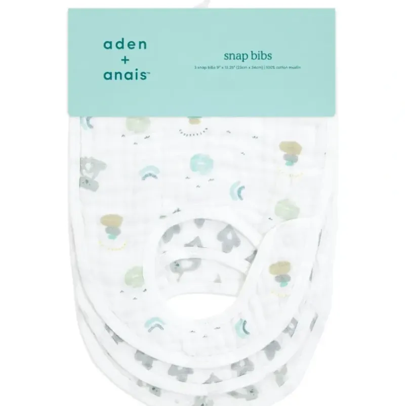 Shop All|Aden Anais Now Zen 3-Pack Classic Snap Bibs - cutbabycare.com | baby boutique & care hub