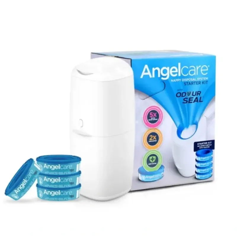 Shop All|Angelcare Odour Seal Nappy Disposal System/Bin Starter w/ 4 Cassettes Refills - cutbabycare.com | baby boutique & care hub
