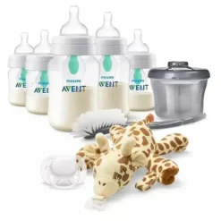 Shop All|Avent - Anti-Colic Baby Bottle With Airfree Vent Newborn Gift Set With Snuggle, Clear - cutbabycare.com | baby boutique & care hub