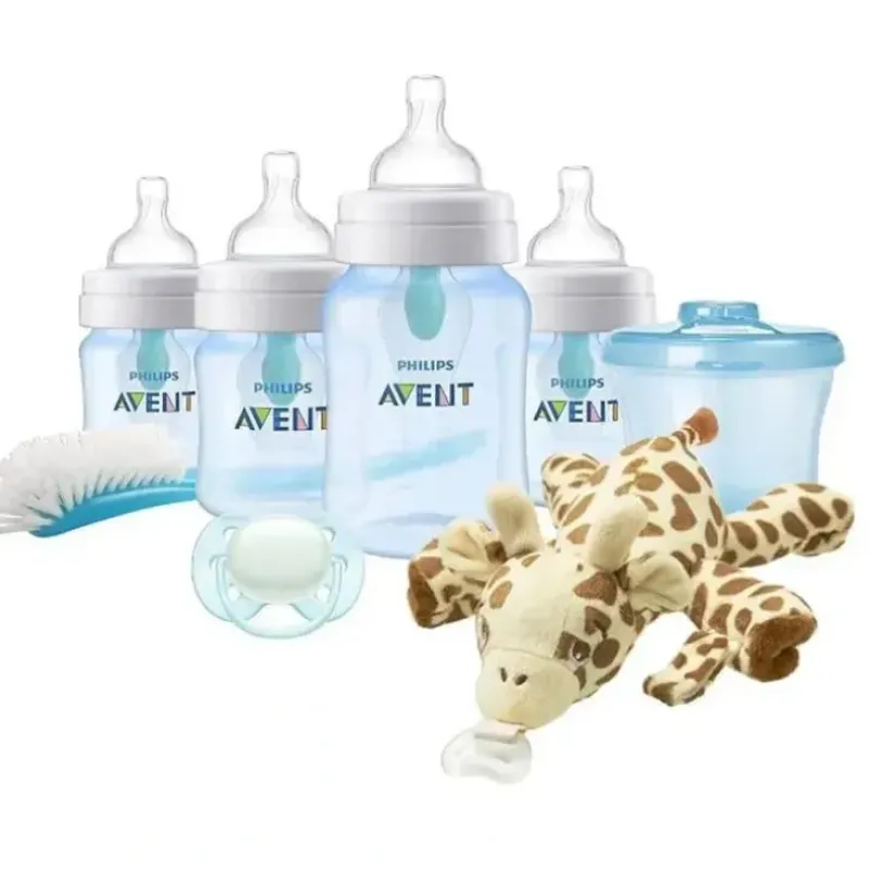 Shop All|Avent - Anti-Colic Baby Bottle With Airfree Vent Newborn Gift Set With Snuggle, Blue - cutbabycare.com | baby boutique & care hub
