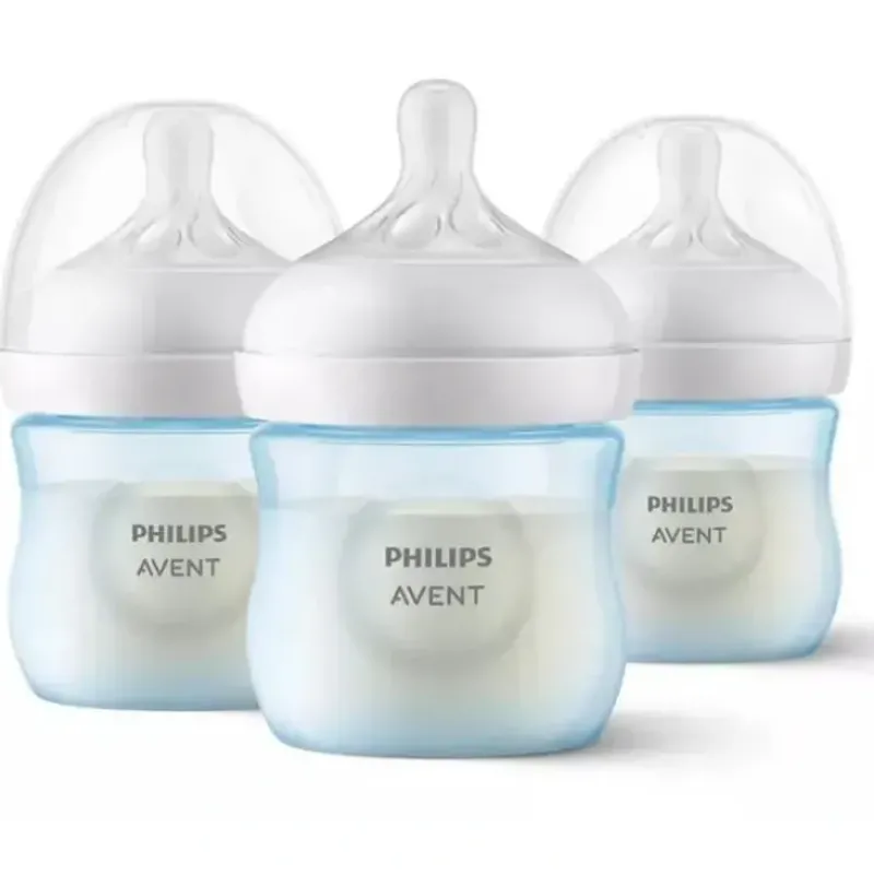 Shop All|Avent - 3Pk Natural Baby Bottle With Natural Response Nipple, Blue, 4Oz - cutbabycare.com | baby boutique & care hub