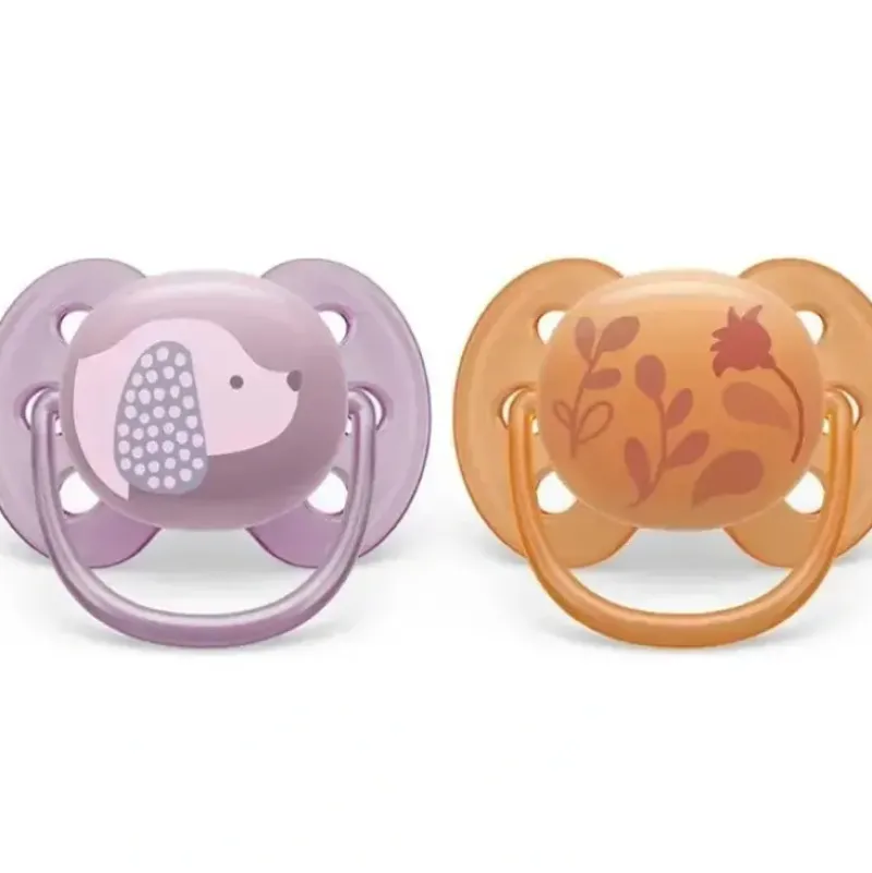 Shop All|Avent - Ultra Soft Pacifier Orange & Lavander 6/18M - cutbabycare.com | baby boutique & care hub