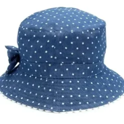 Shop All|Baby Banz Hat for baby/toddler - Chambray Blue Dot 6 months - 2 years - cutbabycare.com | baby boutique & care hub