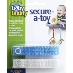 Car Seats|Baby Buddy - Secure A Toy Tether, Blue/White - cutbabycare.com | baby boutique & care hub