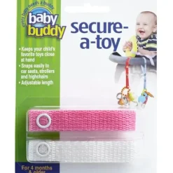 Car Seats|Baby Buddy - Secure A Toy Tether, Pink/White - cutbabycare.com | baby boutique & care hub