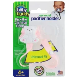 Stroller|Baby Buddy - Universal Pacifier Holder, Light Pink - cutbabycare.com | baby boutique & care hub