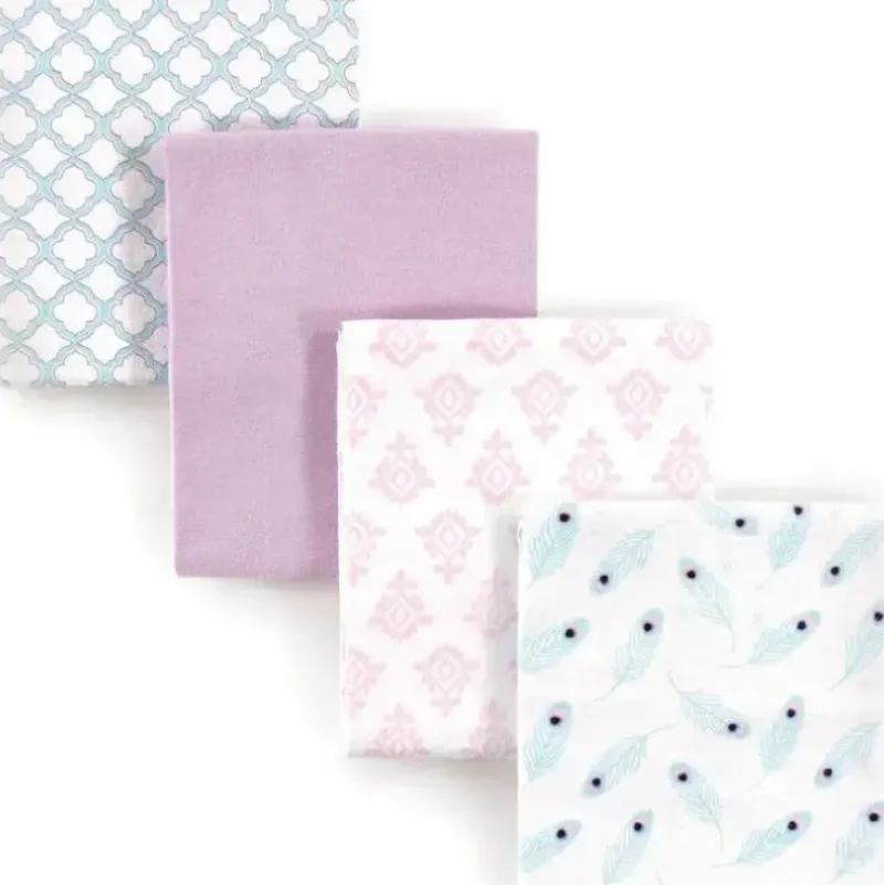Shop All|Baby Vision - Hudson Baby Unisex Baby Cotton Flannel Receiving Blankets, Peacock - cutbabycare.com | baby boutique & care hub