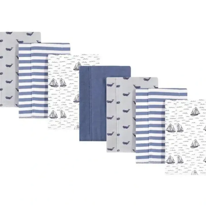 Shop All|Baby Vision - Hudson Baby Unisex Baby Cotton Flannel Burp Cloths, Sailboat - cutbabycare.com | baby boutique & care hub