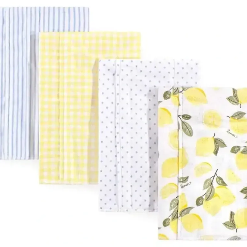 Shop All|Baby Vision - Hudson Baby Unisex Baby Cotton Flannel Burp Cloths, Lemons - cutbabycare.com | baby boutique & care hub