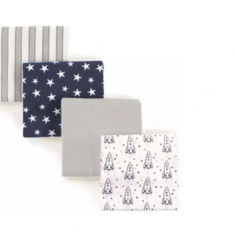 Shop All|Baby Vision - Hudson Baby Unisex Baby Cotton Flannel Receiving Blankets, Rocket Ship - cutbabycare.com | baby boutique & care hub