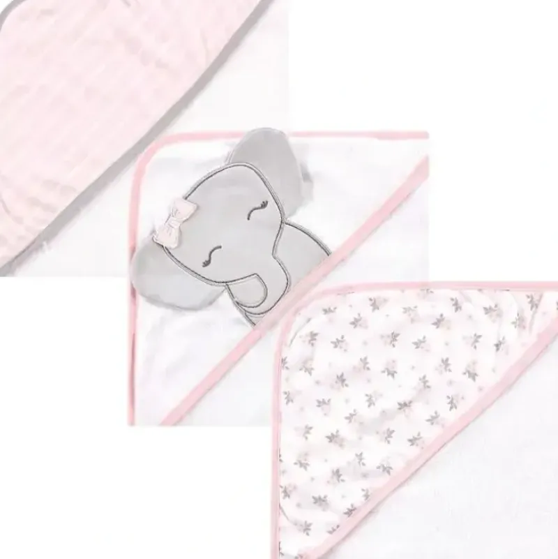 Shop All|Baby Vision - Hudson Baby Unisex Baby Cotton Rich Hooded Towels, Cute Elephant - cutbabycare.com | baby boutique & care hub