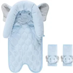 Shop All|Baby Vision - Hudson Baby Unisex Baby Car Seat Insert and Strap Covers, Blue Elephant - cutbabycare.com | baby boutique & care hub
