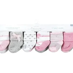Shop All|Baby Vision - Little Treasure Baby Girls' Newborn Socks, Ballerina, 0-6M, 8Pk - cutbabycare.com | baby boutique & care hub