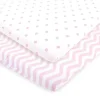 Shop All|Baby Vision - Luvable Friends Unisex Baby Fitted Crib Sheet, Pink Chevron Dot - cutbabycare.com | baby boutique & care hub