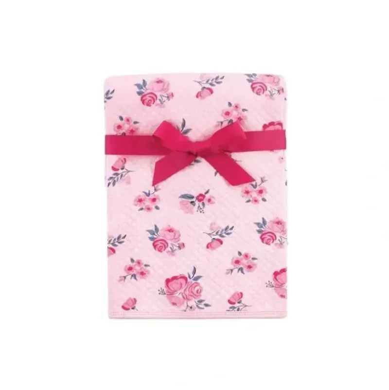 Shop All|Baby Vision - Quilted Blanket, Pink/Navy Floral - cutbabycare.com | baby boutique & care hub