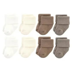 Shop All|Baby Vision - Terry Socks 8Pk, Solid Beige/Brown - cutbabycare.com | baby boutique & care hub