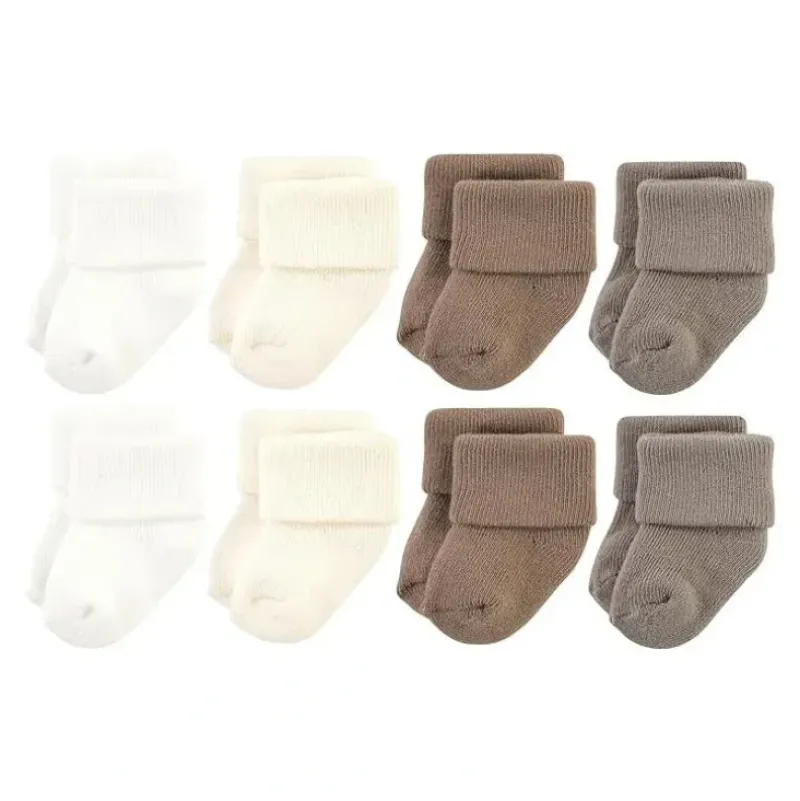 Shop All|Baby Vision - Terry Socks 8Pk, Solid Beige/Brown - cutbabycare.com | baby boutique & care hub