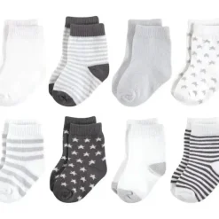 Shop All|Baby Vision - Touched by Nature Unisex Baby Organic Cotton Socks, Charcoal Stars, 12-24M, 8Pk - cutbabycare.com | baby boutique & care hub