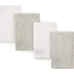 Shop All|Baby Vision - Touched by Nature Unisex Baby Organic Cotton Burp Cloths, White Gray - cutbabycare.com | baby boutique & care hub