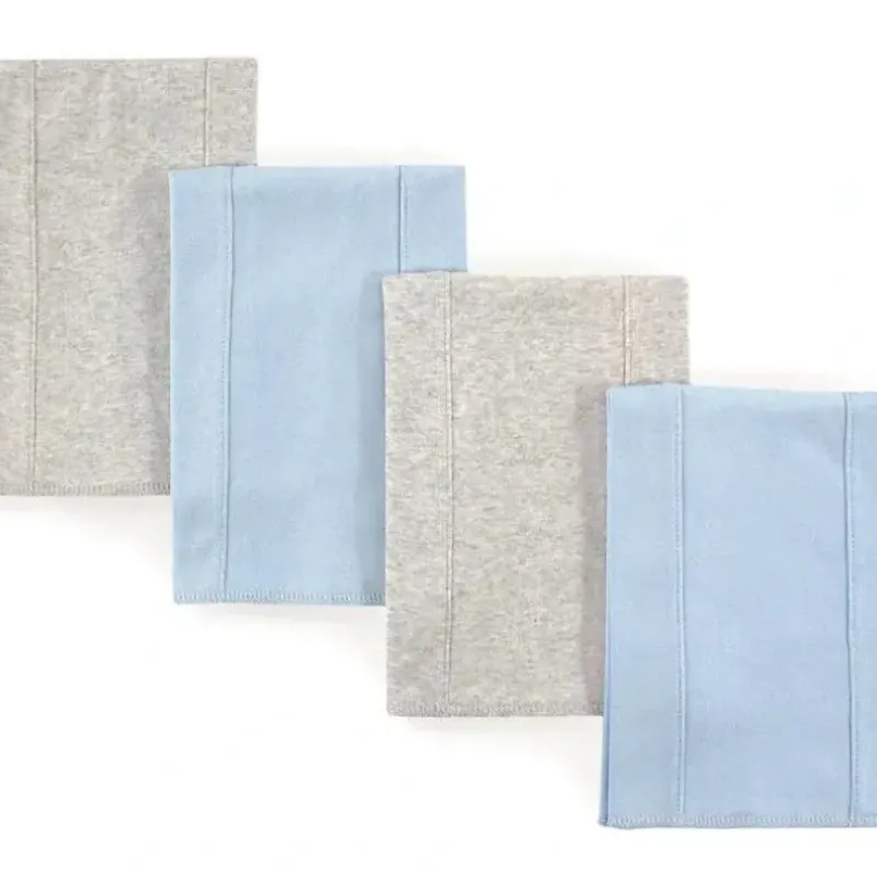 Shop All|Baby Vision - Touched by Nature Unisex Baby Organic Cotton Burp Cloths, Blue Gray - cutbabycare.com | baby boutique & care hub