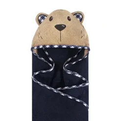 Bath Potty|Baby Vision Animal Hooded Towel, Plaid Bear - cutbabycare.com | baby boutique & care hub