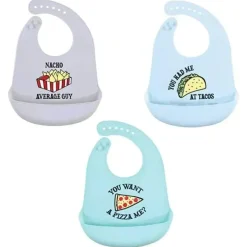 Shop All|Baby Vision Baby Silicone Bibs, One Size Fast Food (3PK) - cutbabycare.com | baby boutique & care hub