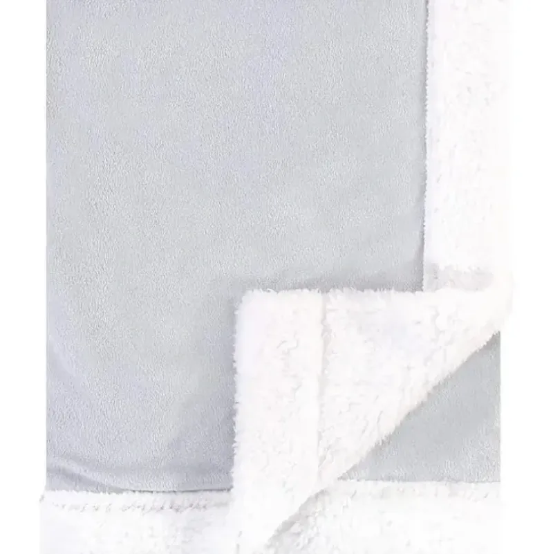 Stroller|Baby Vision Blanket with Sherpa Back, Gray/White - cutbabycare.com | baby boutique & care hub