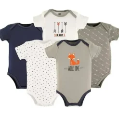Shop All|Baby Vision Hudson Baby 5-Pack Boys Bodysuit - Wild One 0-3M - cutbabycare.com | baby boutique & care hub