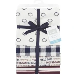 Shop All|Baby Vision Luvable Friends 4Pk Flannel Receiving Blanket 30X30 In Football - cutbabycare.com | baby boutique & care hub