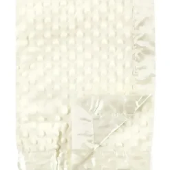 Stroller|Baby Vision Mink/Satin Plush Blanket, Cream - cutbabycare.com | baby boutique & care hub