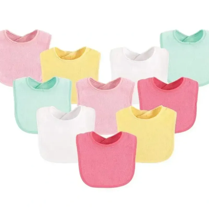 Shop All|Baby Vision 10Pk Drooler Bibs, Girl Solid - cutbabycare.com | baby boutique & care hub