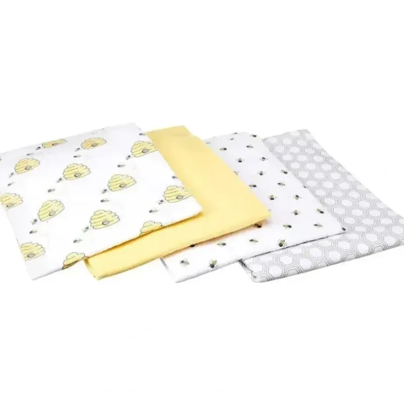 Shop All|Baby Vision 4Pk Flannel Receiving Blanket, Bee - cutbabycare.com | baby boutique & care hub