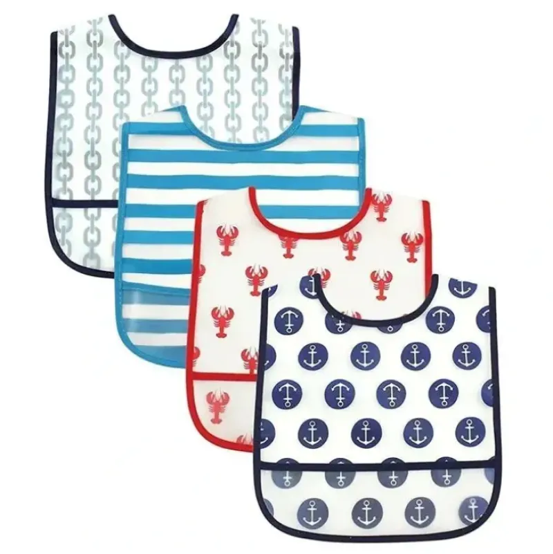 Shop All|Baby Vision 4Pk Peva Bibs, Nautical - cutbabycare.com | baby boutique & care hub