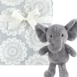 Stroller|Baby Vision Plush Blanket With Toy, Snuggly Elephant - cutbabycare.com | baby boutique & care hub