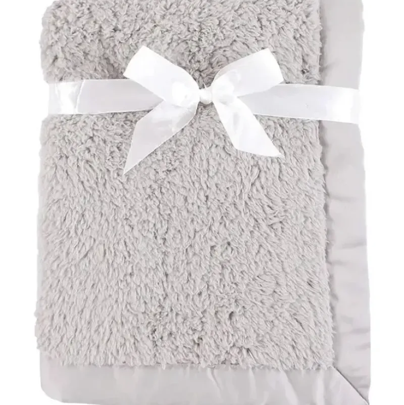 Shop All|Baby Vision Sherpa Blanket With Satin Binding, Gray - cutbabycare.com | baby boutique & care hub