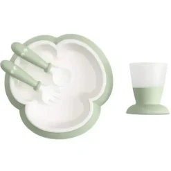 Shop All|BabyBjorn - Baby Feeding Set, 4 pcs Powder Green - cutbabycare.com | baby boutique & care hub