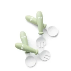 Shop All|BabyBjorn - Baby Spoon and Fork, 4 pcs Powder Green - cutbabycare.com | baby boutique & care hub