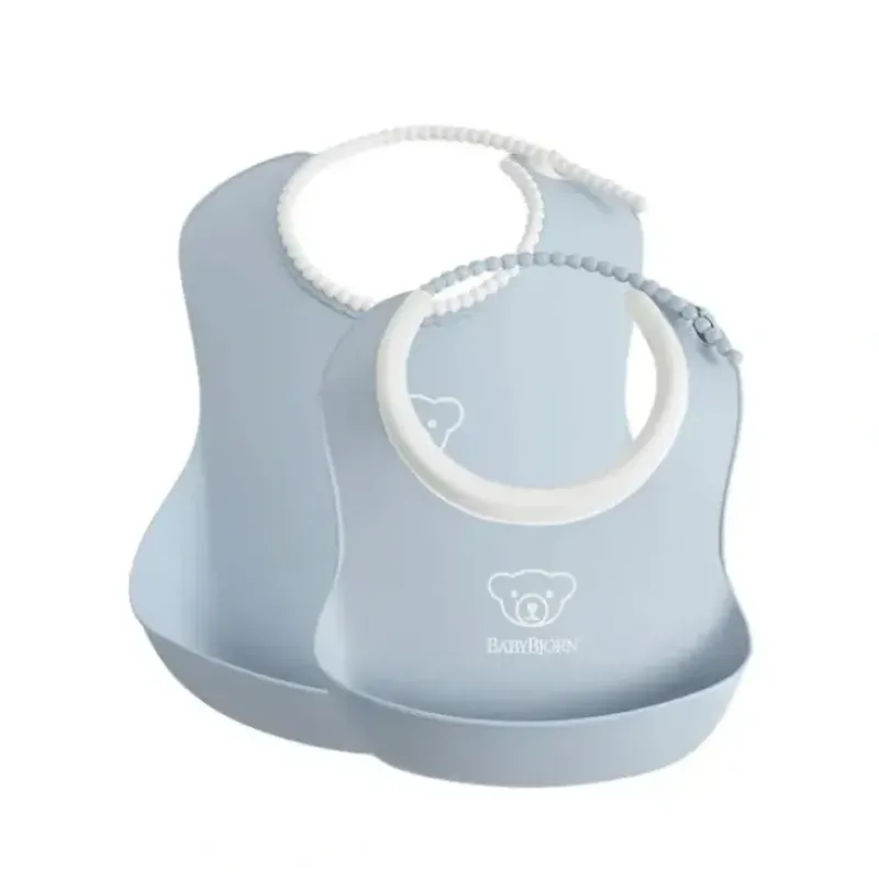 Shop All|Babybjorn - Feeding Bib Set, 2-pack, Powder Blue - cutbabycare.com | baby boutique & care hub