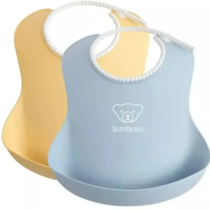 Shop All|Babybjorn - 2Pk Baby Bib Powder Yellow/Powder Blue - cutbabycare.com | baby boutique & care hub