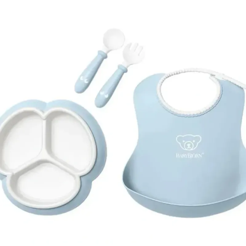 Shop All|BabyBjorn - 4Pk Mealtime Set, Powder Blue - cutbabycare.com | baby boutique & care hub