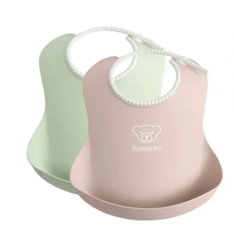 Shop All|BabyBjorn Baby Bib 2-pack - Powder Green/Powder pink - cutbabycare.com | baby boutique & care hub