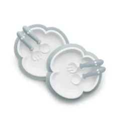 Shop All|BabyBjorn Baby Plate - Spoon and Fork - Powder Blue 2-pack - cutbabycare.com | baby boutique & care hub