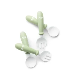 Shop All|BabyBjorn Baby Spoon and Fork - Powder Green 4-pack - cutbabycare.com | baby boutique & care hub