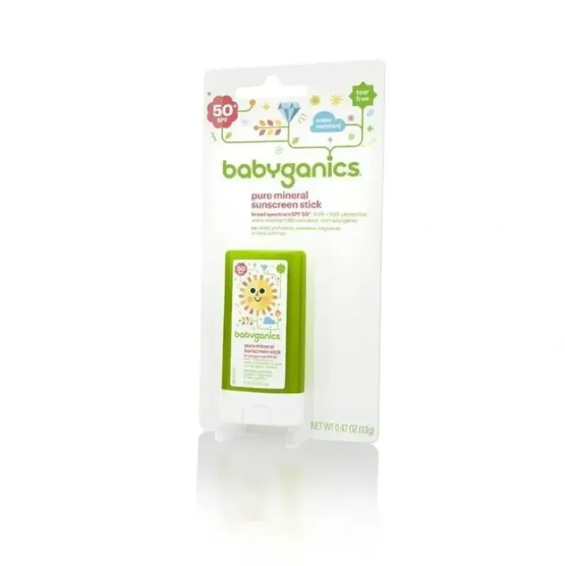 Shop All|Babyganics Baby Sunscreen Stick 50 SPF .47 Oz - cutbabycare.com | baby boutique & care hub