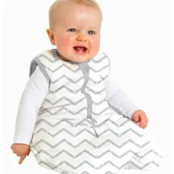 Health Safety|babystudio sleeping bag cotton no arms 2.5 TOG - grey marle/grey lines - cutbabycare.com | baby boutique & care hub