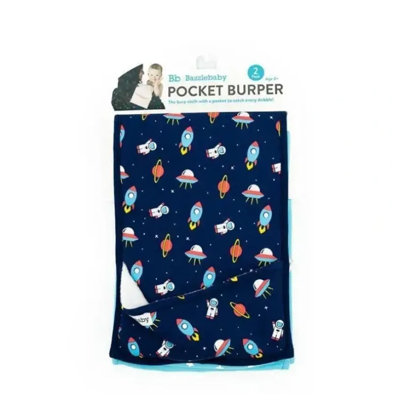 Shop All|Bazzle Baby Blast Off Burp Cloths Baby Boy With Pocket - cutbabycare.com | baby boutique & care hub