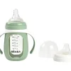 Shop All|Beaba - 2-In-1 Glass Training Cup, Sage - cutbabycare.com | baby boutique & care hub