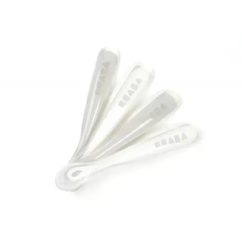 Shop All|Beaba - 4Pk First Stage Silicone Spoons, Cloud - cutbabycare.com | baby boutique & care hub