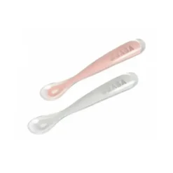 Shop All|Beaba - 2Pk Silicone Spoon Travel Set, Cloud/Rose - cutbabycare.com | baby boutique & care hub